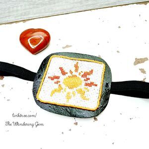 OOAK Sun Eye Patch, Adjustable Costume Accessory, Statement Vision Ocular Aid